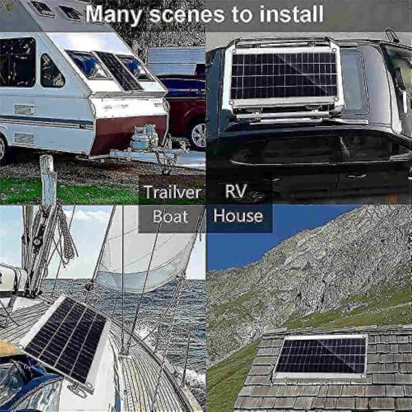 300w 12v Solcellepanelsett Batterilader 300 Watt 12 Volt Off Grid System med 10a-60a Kontroller-11-Perfet