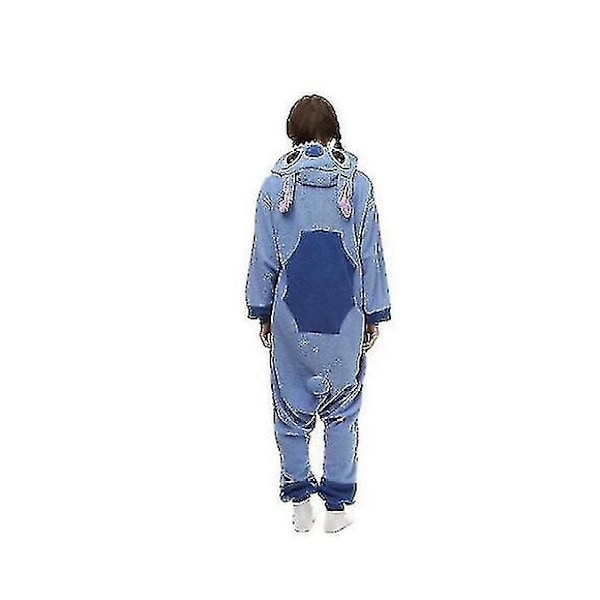 Regenboghorn Monster Stitch Kläder Pyjamas Jumpsuit Sovkläder Djur Huvtröja - Perfekt blue M