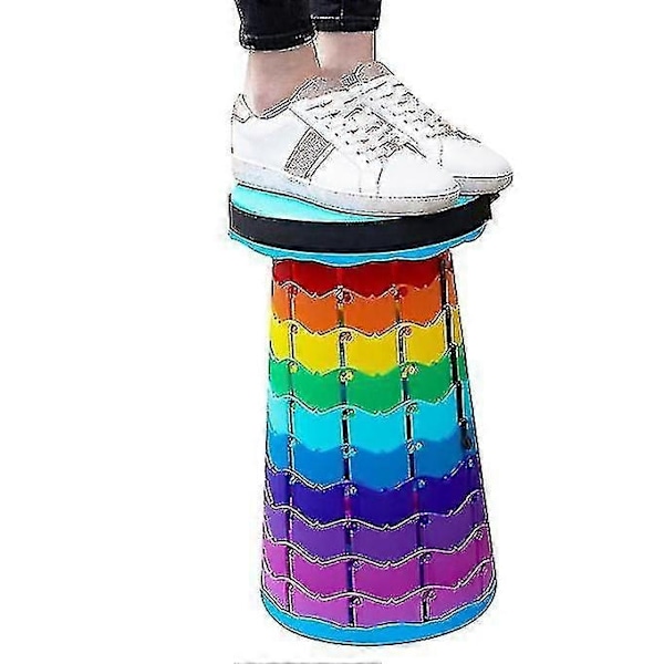 Päivitetty versio kokoontaitettava jakkara, teleskooppijakkara kaikkiin tarkoituksiin rainbow