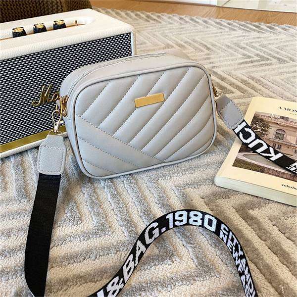 Naisten kirjonta Pienet PU-nahkaiset Crossbody Laukut Muoti Causal - Perfet Gray