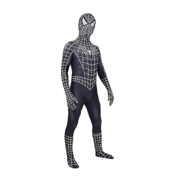 Halloween Mænds Sort Remy Spiderman Cosplay Kostume Venom Symbiote Remy Dragt Zentai Bodystocking Voksen-Perfekt Hood Jumpsuits M