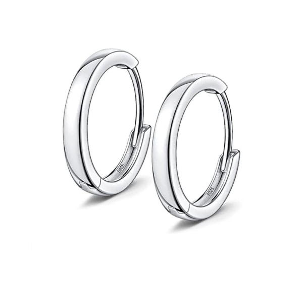 Hoop örhängen för kvinnor 925 sterling, diameter 15 mm - Perfet silver