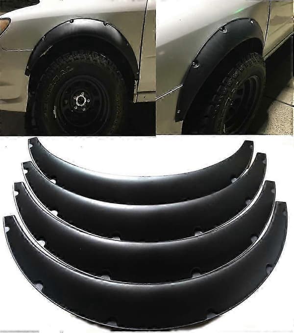 3.5/90mm 4st Universal Flexibla Extra Breda Kaross Bilskärmbreddare Hjulhus-Perfekt