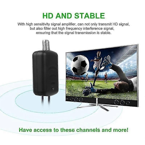 8K 4k tv-antenne til global digital tv 1080p dvb-t2 booster hd til campingvogn udendørs bilantenne indendørs smart tv eu-stik - Perfekt 1pc antenna 2