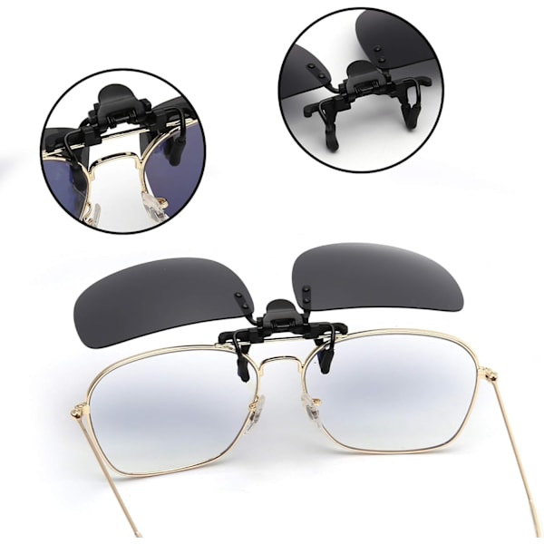 NOE Polarized Clip-On Solglasögon Båglös uppfällbar lins - Perfet