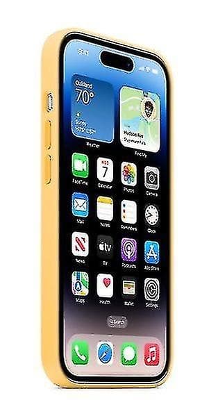 Silikon Telefondeksel Kompatibelt med Iphone 14pro-Perfekt Sunglow