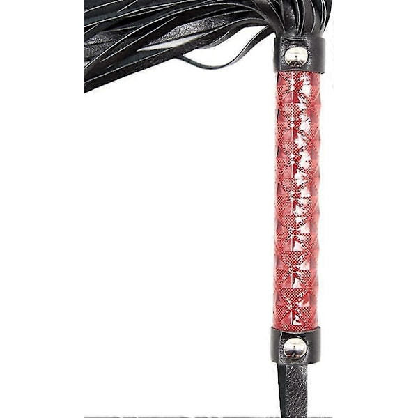 Mjuk Läder Ridpiska Häst Piska Halkfri Praktisk Mjuk Piska för Ridsport Floggers för Cosplay Kostym-Perfekt Red