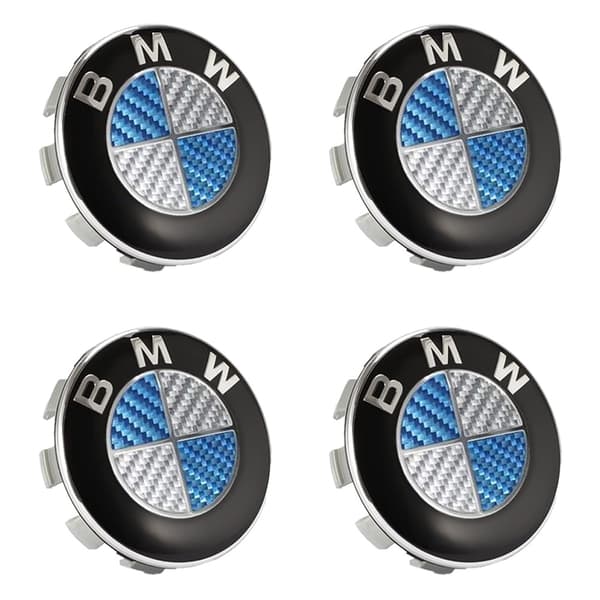 4-delt sæt - B MW Center Caps/Hjulemblemer - Automotive 68mm - Carbon