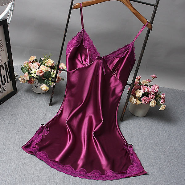 Bowknot Transparent Sexig Underkläder Spets Tyll Hollow Suspender Grå- Perfet Gray L