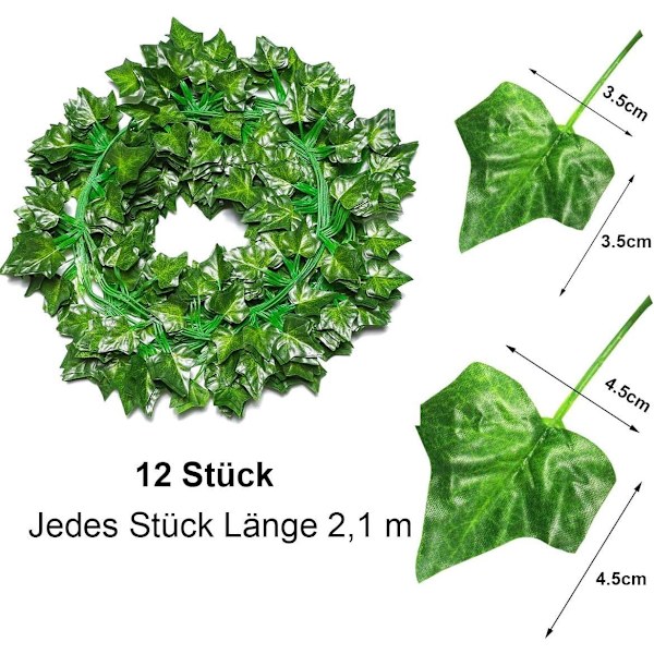 LED Leaf String Lights, tropisk konstgjord lövvägg - Perfet