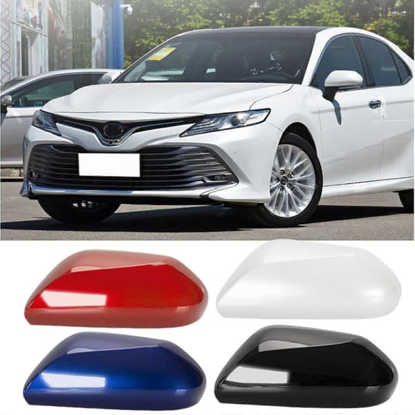 för Toyota Camry 2018-2023 Bil Förar Passagerarsida Dörr Sidospegel Kåpa - Perfekt Black-Left