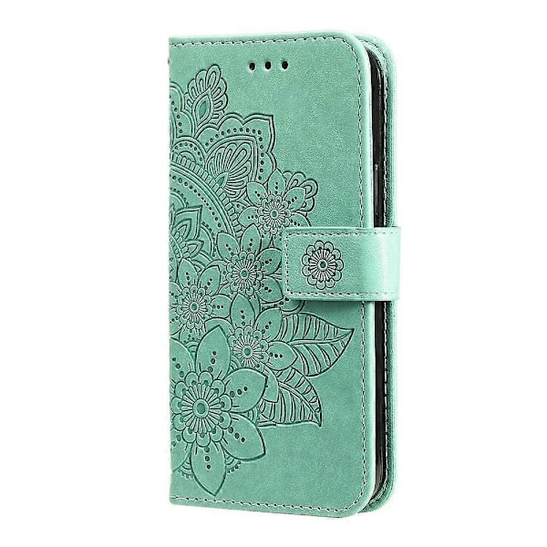 Syv-bladet Blomster Præget Læder Telefon Cover - Perfet Compatible with MotorolaMoto G55