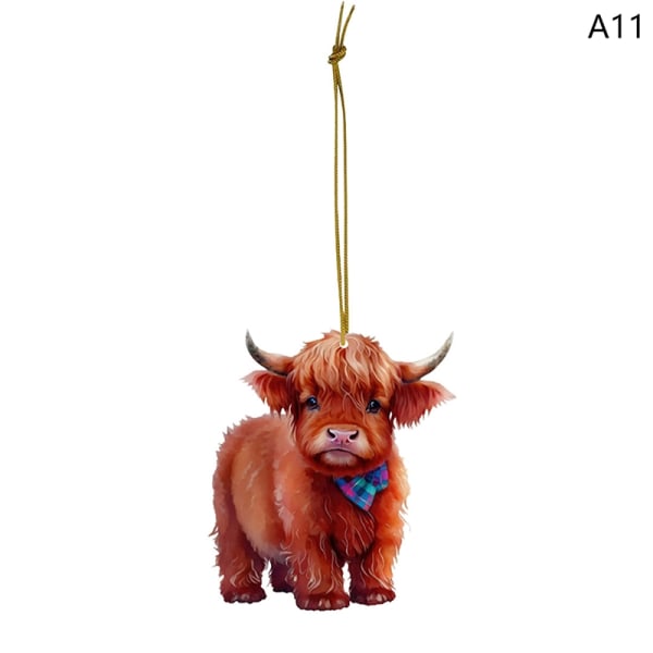 e Cartoon Cow Pendant Home Tredecoration Fashion Car Ornament - Perfet A9