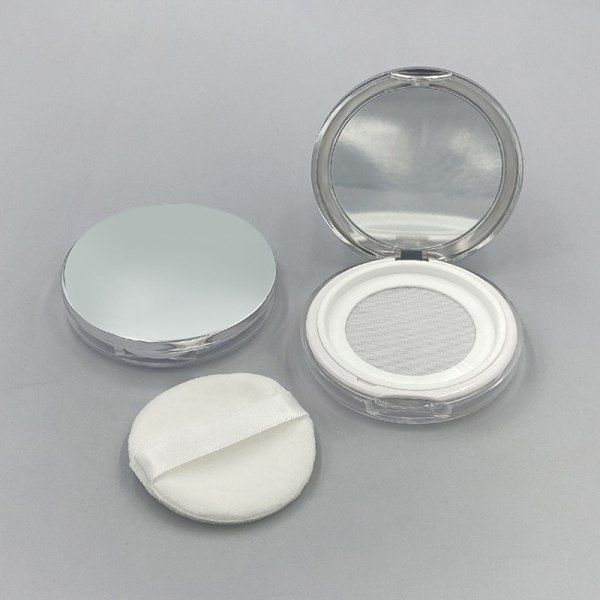 3g Ultra Tunn Tom Lös Powder Box Pot Makeup Jar Sifter - Perfet Silver