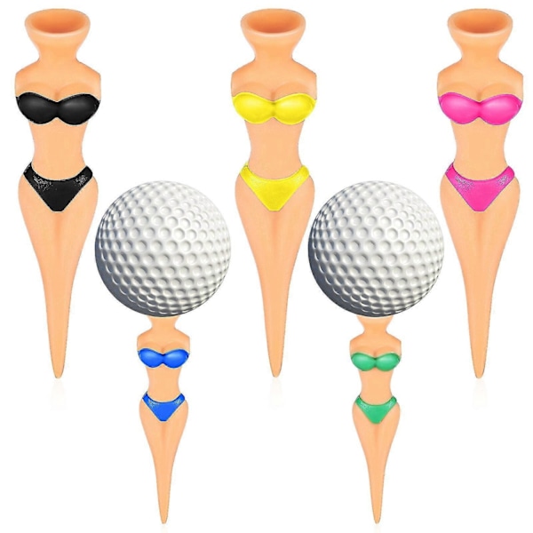 10-pak Golf Tees Kreative Bikini Kvinders Formet Golf Tees Golf Træningspraksis Tilbehør - Perfekt