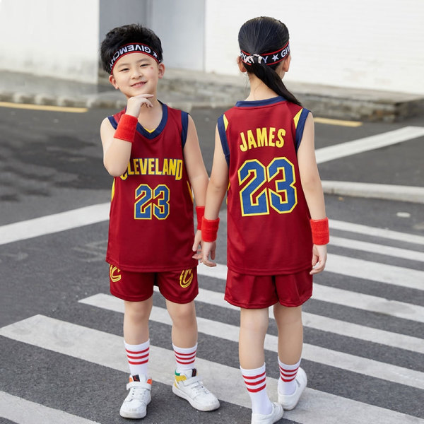 Basketballtrøje til børn Ridder nr. 23 rød - Perfekt T23 3xs