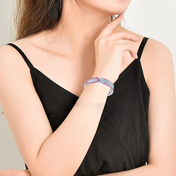 3st armband vävt tofsarmband Boho smycken för kvinnor - Perfet