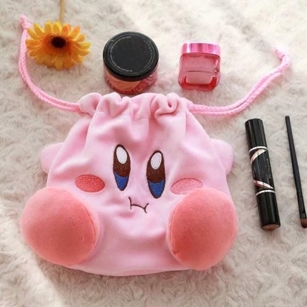 Kawaii Anime Cartoon Star Kirby Plysj Kosmetisk Bag Oppbevaringsveske - Perfet