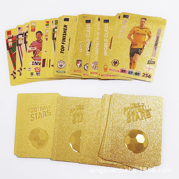 Fodboldkort, VM-stjerner, Fodboldkort Champions League, World Ball Star Collection, Soccer Trading Card, Fodboldfans fødselsdagsgave - Perfet