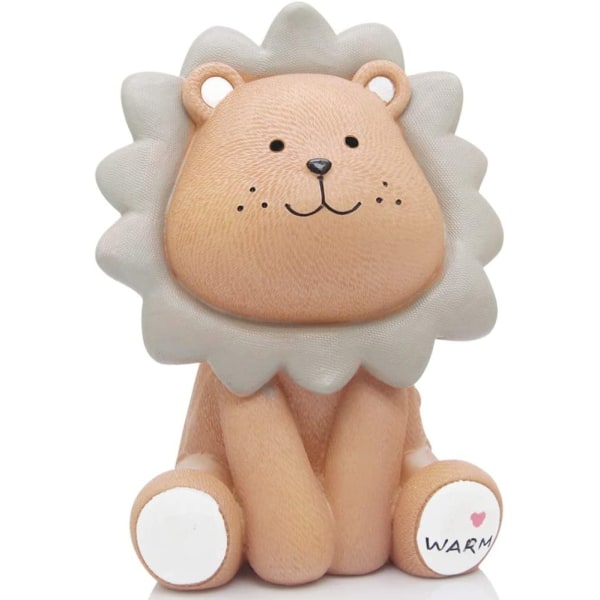 Lion Kolikkopankki lapsille Lion Resin Money Bank Brown- Perfet Brown L