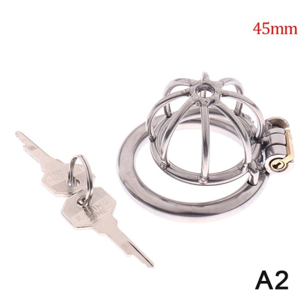 Rustfrit stål Metal Mand Chastity Cage Device Restraint Spike - Perfet 40mm