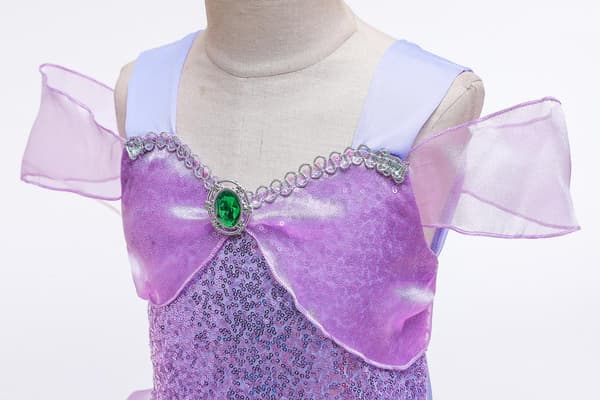 Halloween Sjöjungfru Barnklänning Sjöjungfru Prinsessklänning Ariel Flickklänning-Grön - Perfet Green 110cm