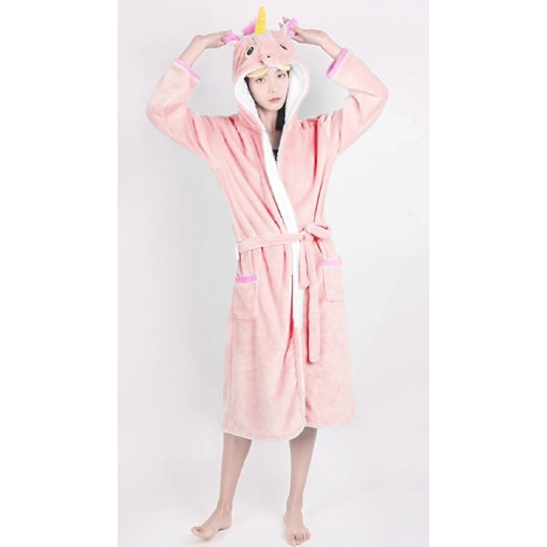 Eläinhuppuinen kylpytakki Yksisarvinen kylpytakki Eläinkylpypyyhe - Perfet PinkUnicorn M