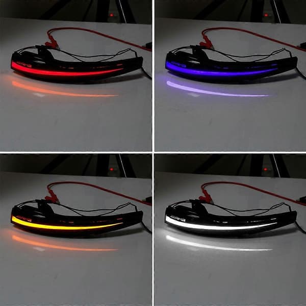 LED Dynamisk Blinklys Flytende Vann Blinkerlys Kompatibel med Benz-GLC-Klasse-Perfet Yellow and red