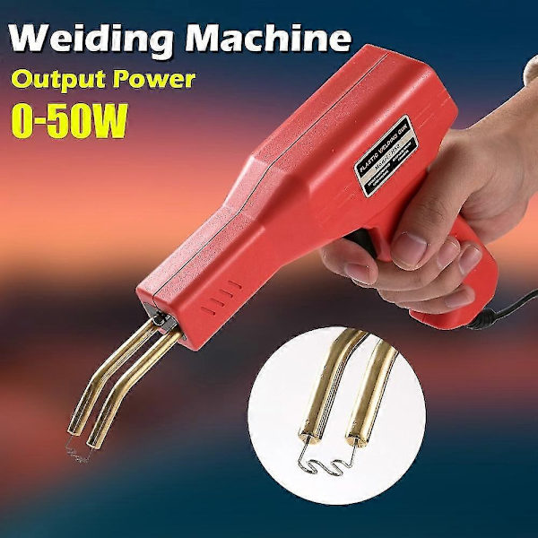 Varmt Stifter Plast Svejsningsmaskine Bumper Reparationskit Loddejerns til Plast Reparation Bil Bumper Reparation Svejsningspistol-Perfekt Red C 220V  EU