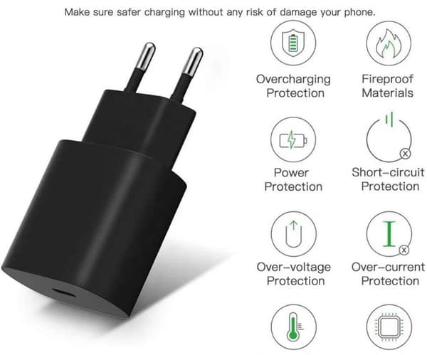 25W Samsung hurtigladeradapter og USB-C datakabel (2 meter)