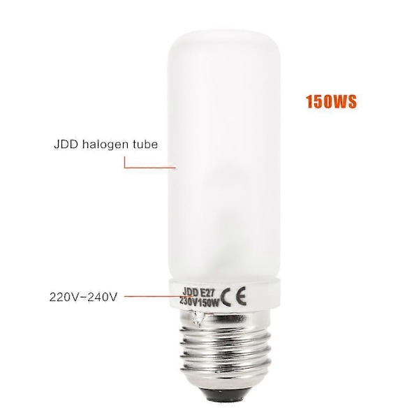 JDD E27 150W 2800K Studio Strobe Fotografering Blits Modellering Lysrør Lampe Pære 220V-240V / 230V-Perfekt