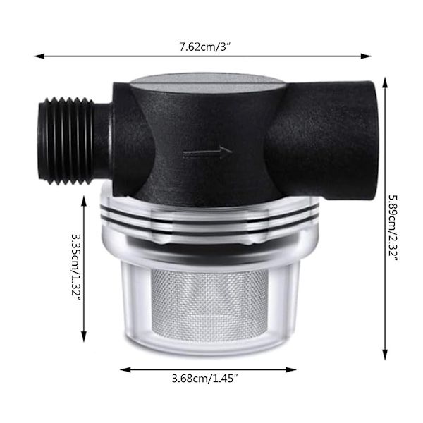 1/2 tommer Slange Vandpumpe Vandingssi  Vandpumpe Filter til Campingvogne Både - Perfekt A