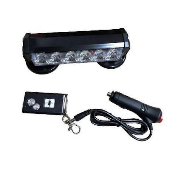 Auton vahva magneettinen taskulamppu, 6 LED auton hätävaroitusvalot tavaratilaan - Täydellinen red blue with remote