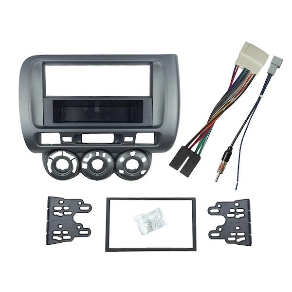 Car Radio Fascia for Fit Jazz City LHD One Din Dvd Stereo Cd Panel Mount Installation Trim Kit Frame Bezel-Perfet