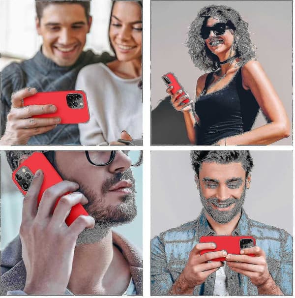 Kompatibel med Iphone 12 Skal Silikon Ultra Tunn Stötsäker Skyddande Mjukt Foder-Perfekt Red