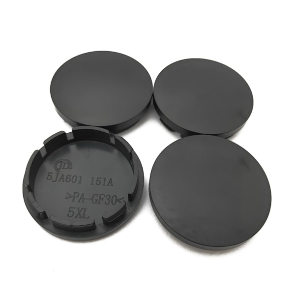 Set med svart/silver 56mm bilhjul navkapslar för hjul ABS navkapslar för bilar universal - Perfekt