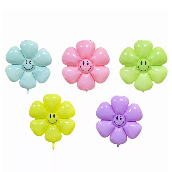 Blomsterballonger Solrosballonger i multi storlekar Helium för barn - Perfet D