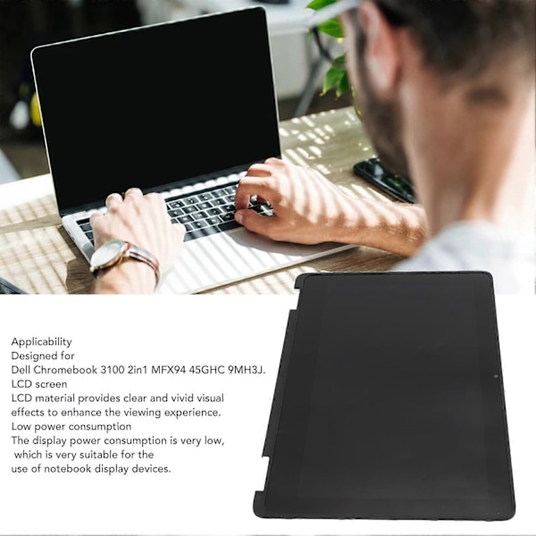 Kannettavan tietokoneen kosketusnäyttökokoonpano Kannettavan tietokoneen LCD-kosketusnäytön digitointinäytön kokoonpanon vaihto kehyksellä Yhteensopiva Dell Chromebook-Perfetin kanssa