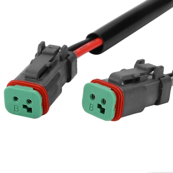 2st DT Hona till H11 Hane Konverteringskabel Adapter Vattentät Kompatibel med LED Arbetslampa Ljusramp - Perfet