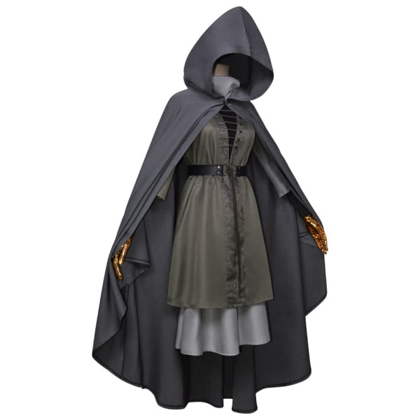 Eldens Cosplay Ring Melinas kostumespil Uniform Cloak komplet sæt M XL