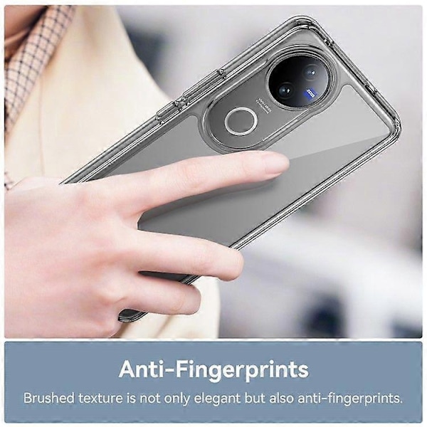 Kompatibel med vivo V50 5G Skal TPU + Akryl Skyddande Transparent Mobilskal - Perfekt Transparent