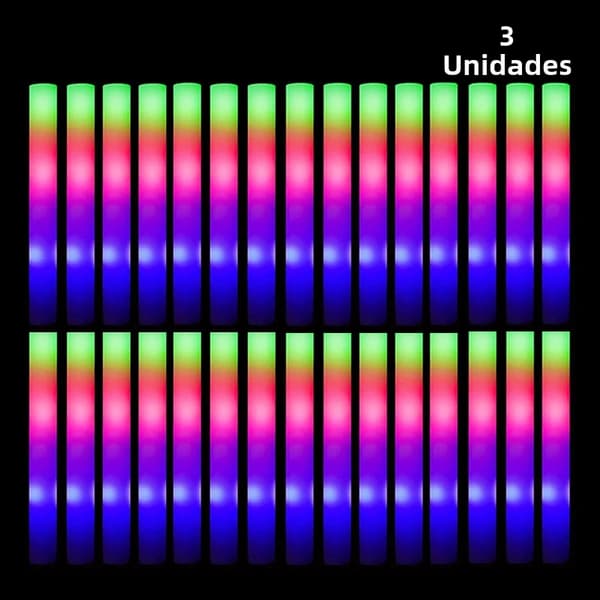 30 RGB LED lysstaver, velegnet til fester, bryllupper og juleanimationer. 30 pieces No,