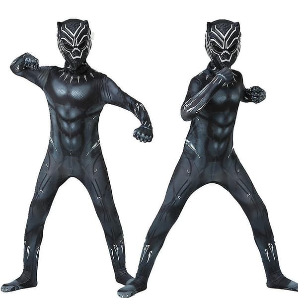 Halloween Børn Sort Panter Cosplay Jumpsuit - Perfet 140