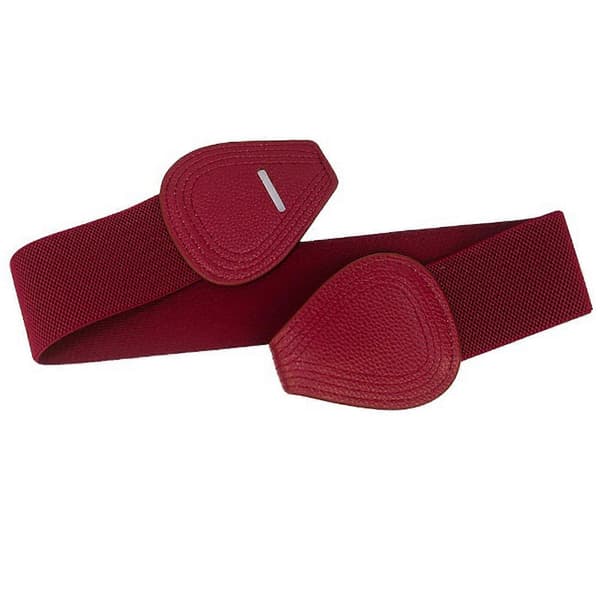 Elastisk Korsett Brett Midjebälte Slimmande Girdle All Match Elastisk Korsett Flickklänning Korsettbälte för Dunjacka Guld 85cm-Perfet maroon red 85cm