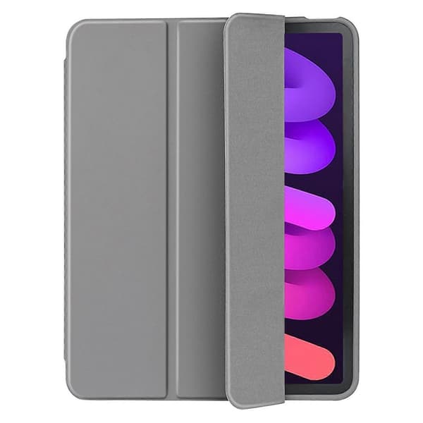 Läder Tablet Fodral Kompatibelt med iPad mini 6-Perfet Grey