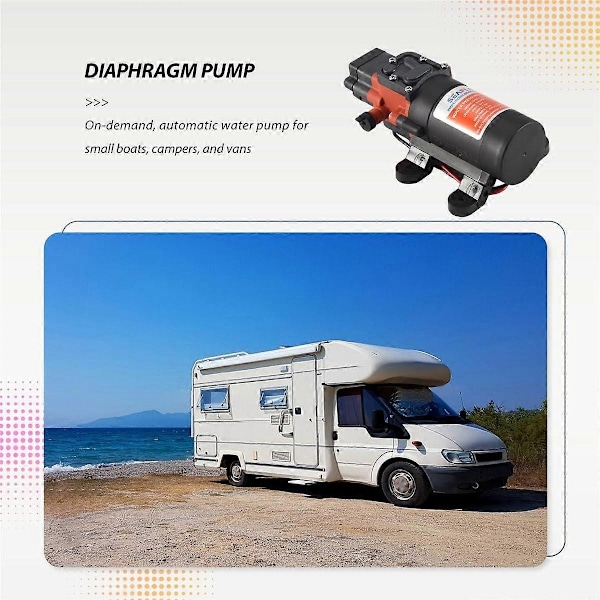 Seaflo 12V Vesipaine Kalvopumppu 3,8 LPM 1,0 GPM 40 PSI - Asuntovaunu/matkailuauto/vene/merenkulku - Täydellinen