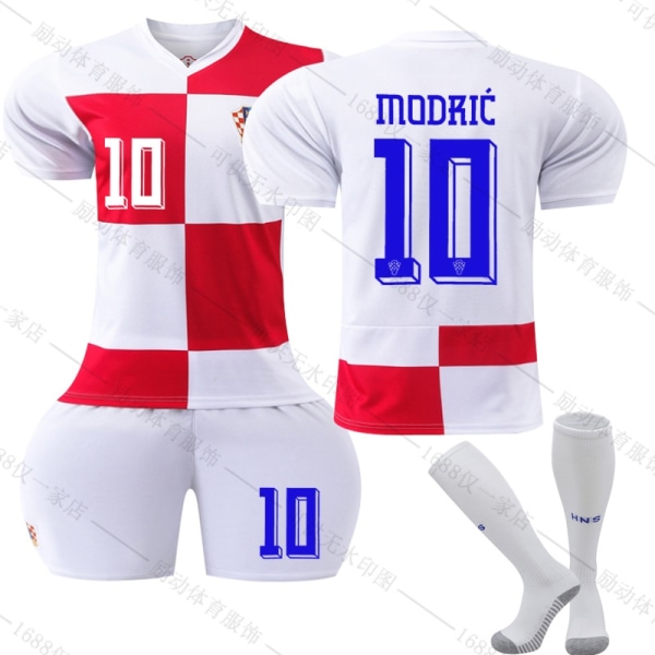 Mub- EC 2024 Croatia Home Football Shirt 10 MODRIC- Perfet S