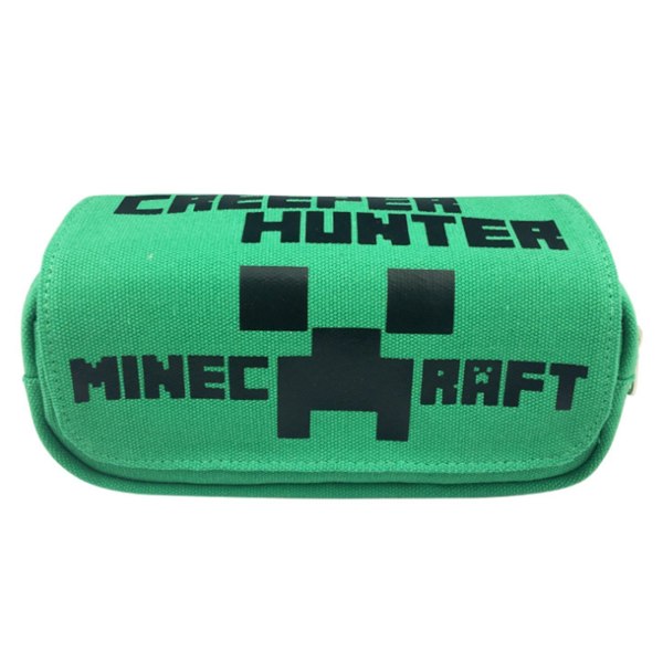 Minecraft-veske Barn Gutter Jenter Canvas Dobbel Zip - Perfet A