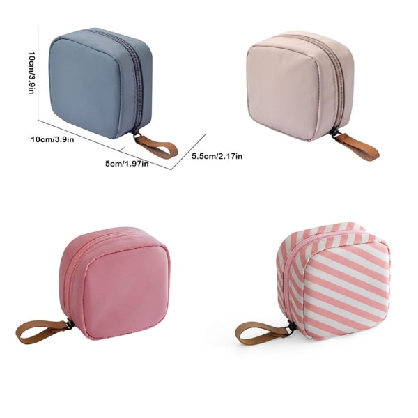 tiedustelu Naisten Mini kosmetiikkalaukku Muodikkaat hygieniatuotteet Case Kolikko Yksivärinen Pussi Meikki Kauneustyökalut Organizer Harmaa - Perfet lightpink