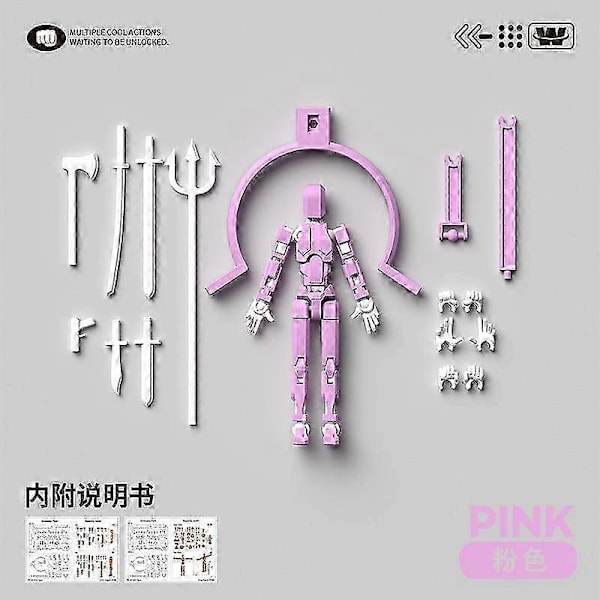 Dummy13 Magnetisk Actionfigur Set, 3D Magnetisk Actionfigur Set - Perfekt Pink with magnet